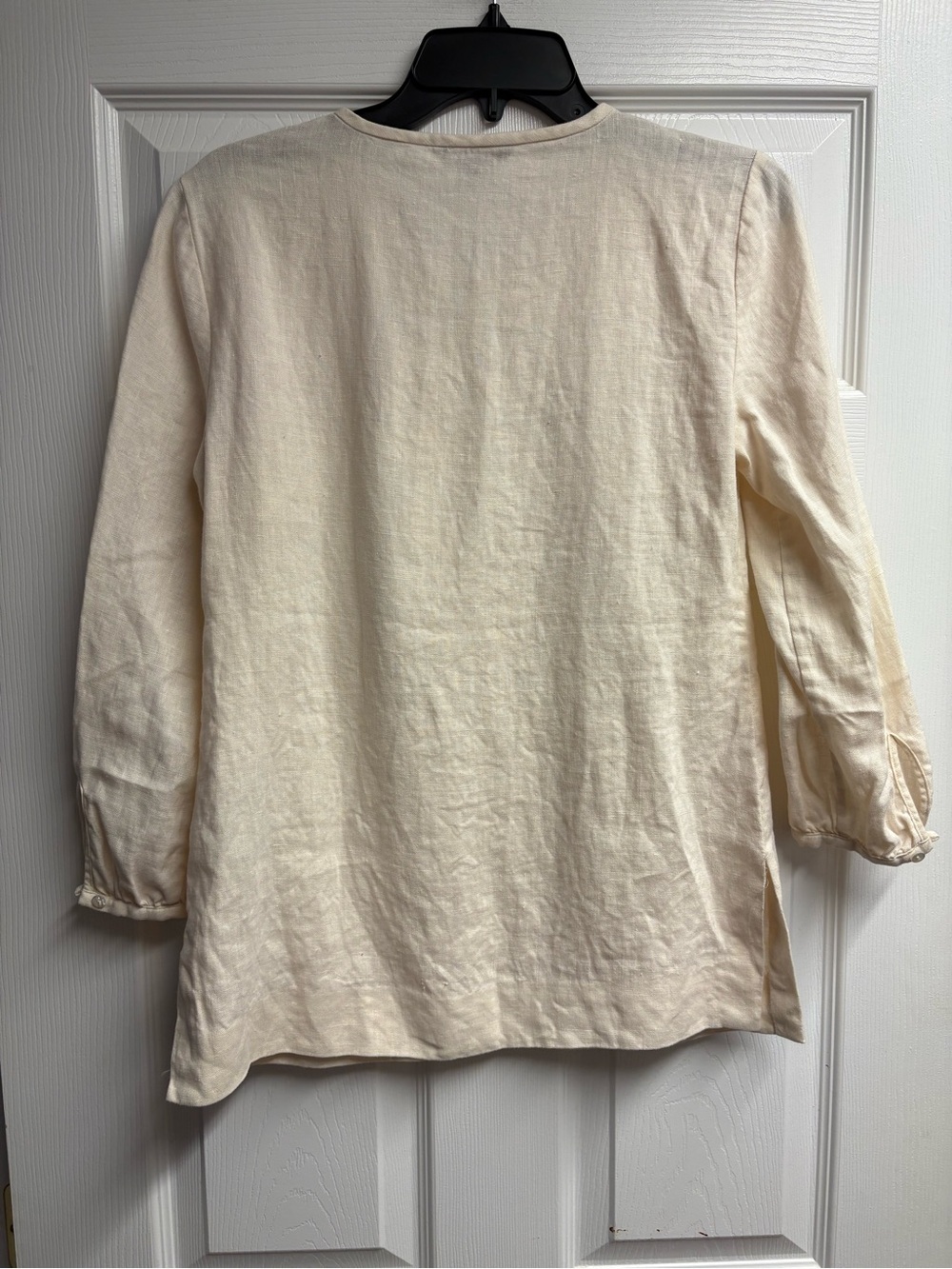 Brooks Brothers 100% Linen White/Ivory Blouse Size 4 - Picture 4 of 4